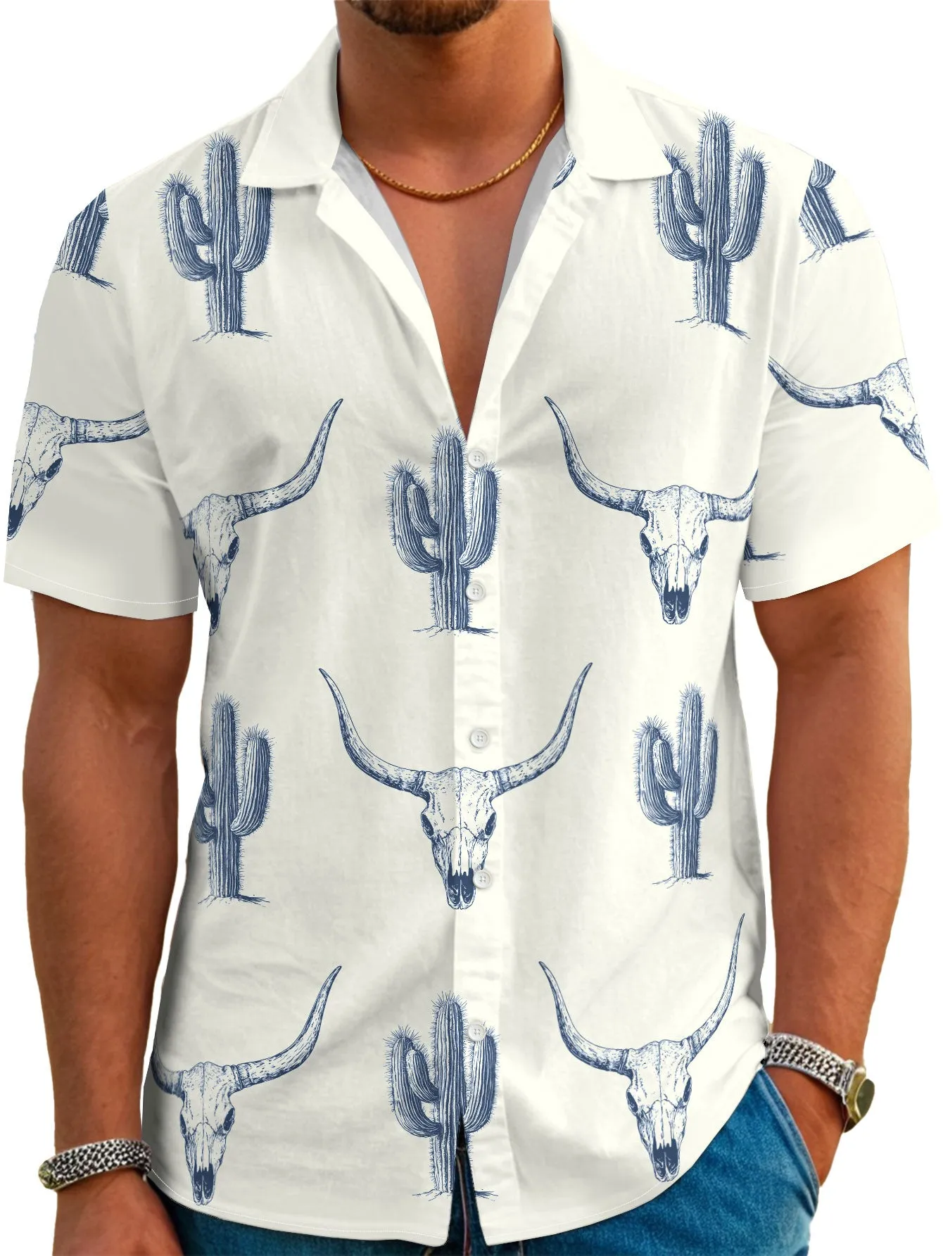 Funny Hawaiian Shirt for Men Aloha Short Sleeve Casual Button Down Shirt