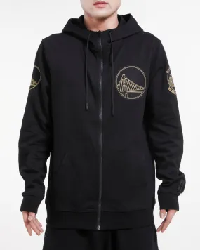 Golden State Warriors Black And Gold DK FZ PO Hoodie