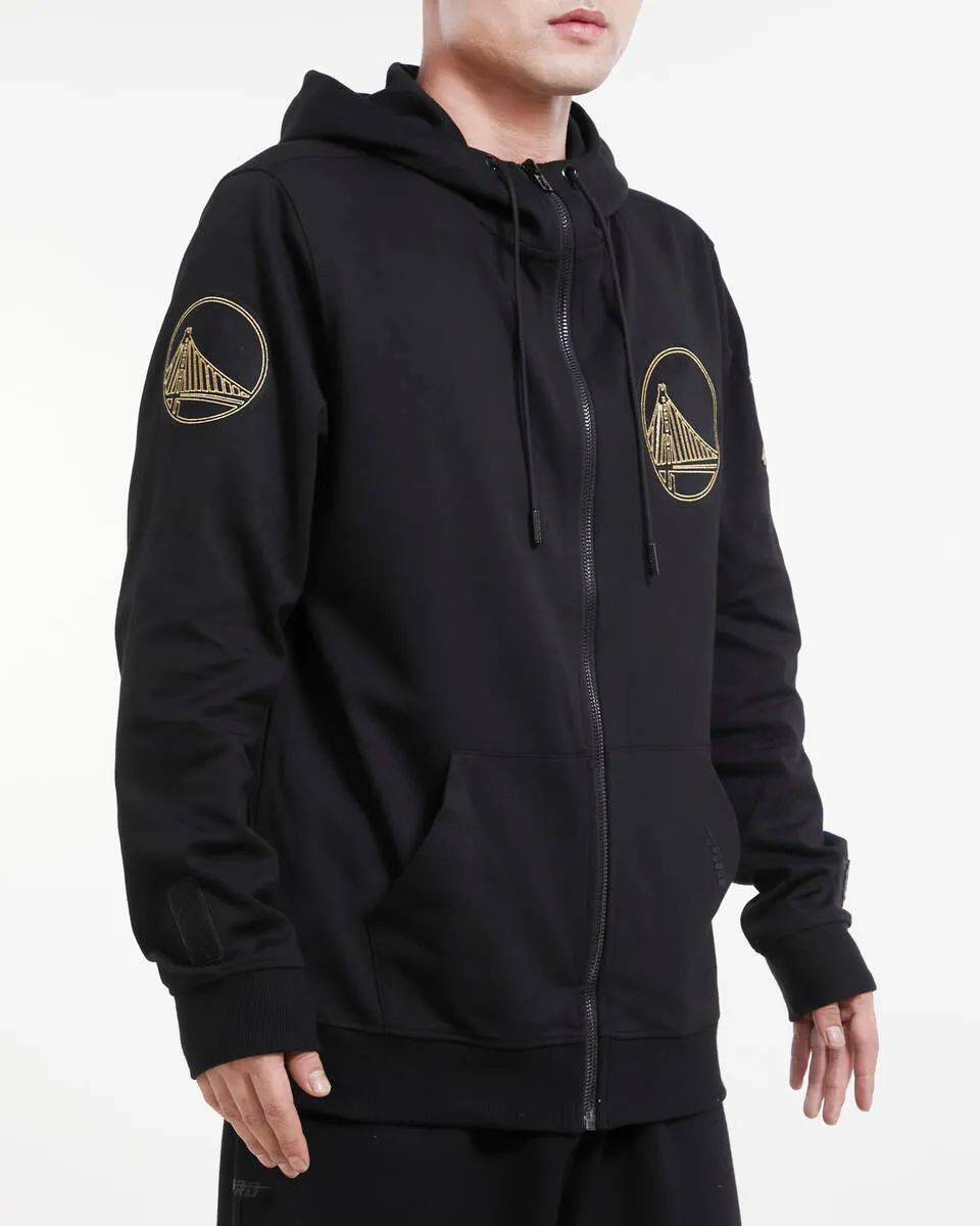 Golden State Warriors Black And Gold DK FZ PO Hoodie