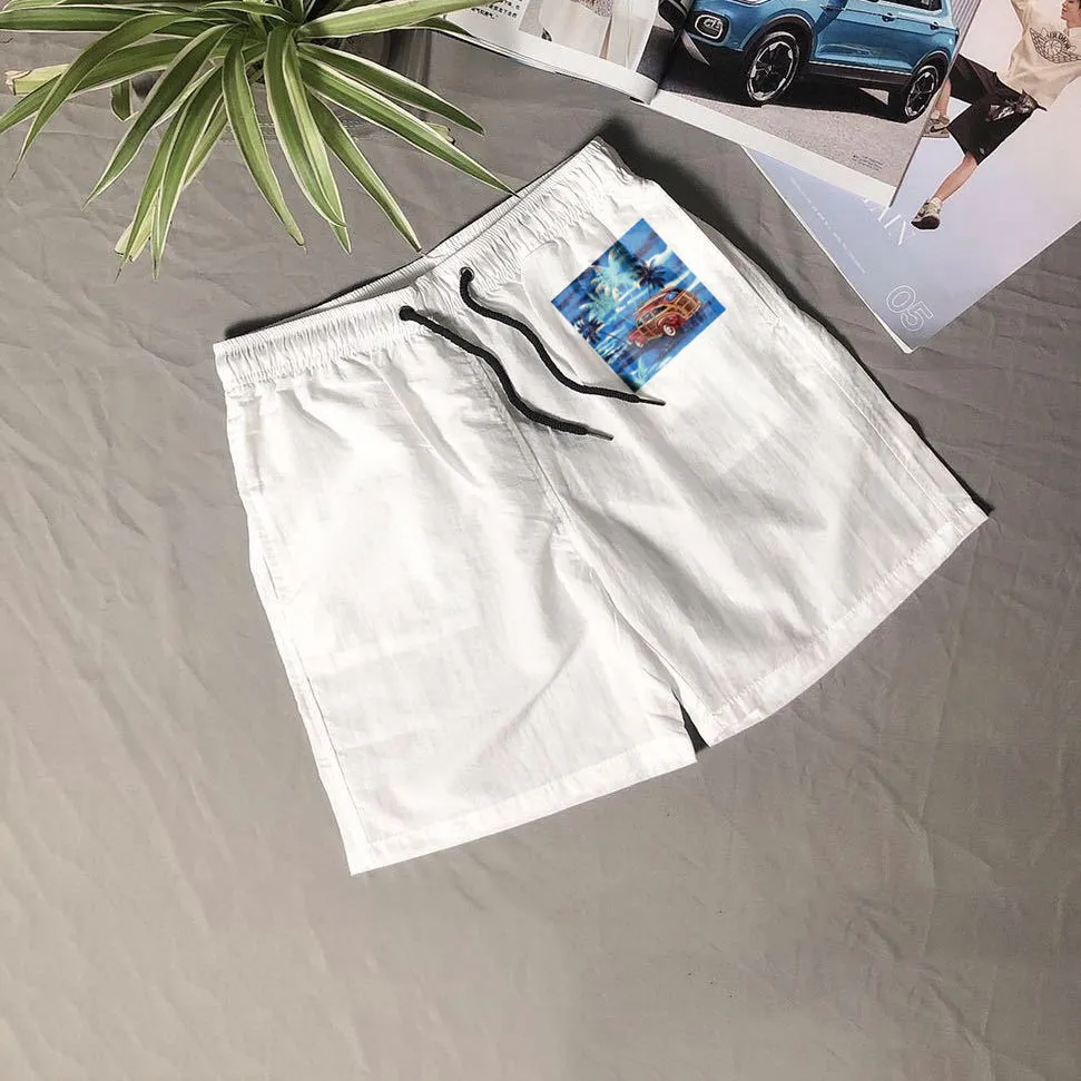 Hawaiian print casual swimming shorts