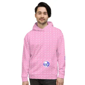 Insook Hwang's art_Super Power Art_UFO#4_Howareyou_Pink stripes_Unisex Hoodie