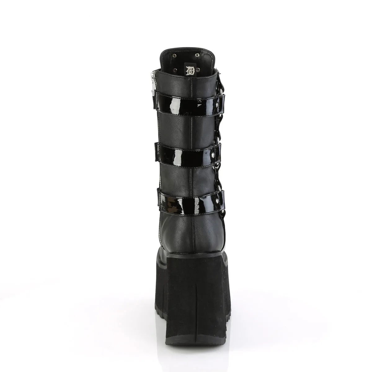 KERA-110 DemoniaCult Black Vegan Leather Sexy Women's Mid-Calf & Knee High Boots (Alternative Footwear)
