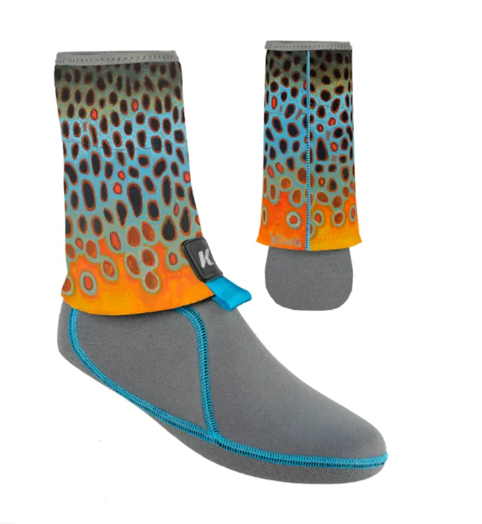 Korkers I-Drain Neoprene Guard Socks - DeYoung Brown Flank