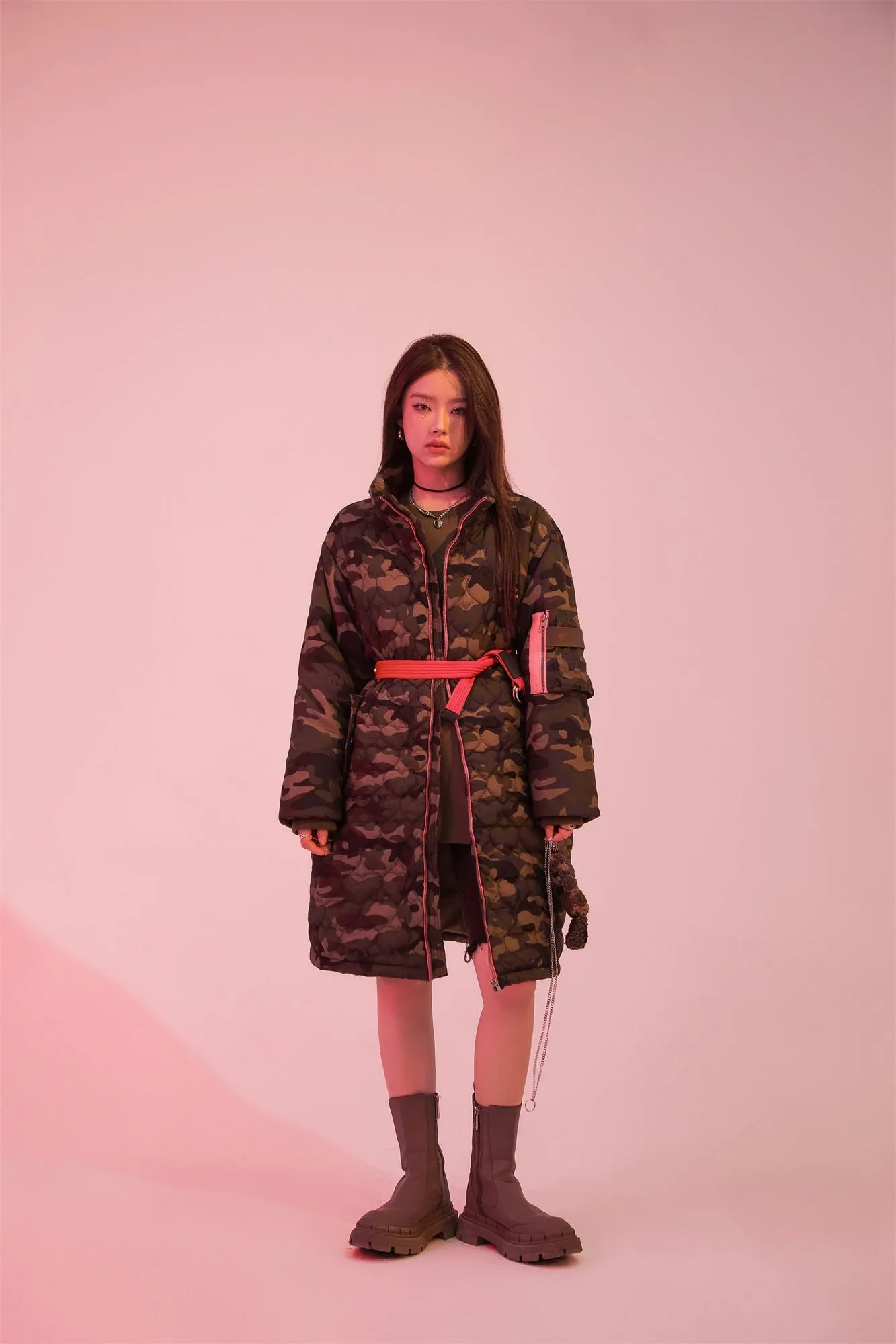 Louder Than A Lion Hot Girl Camouflage Loose-Fit Padded Coat