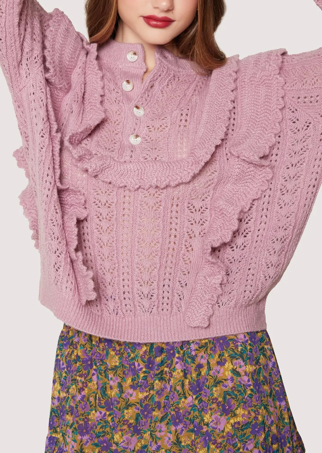 Maddy Ruffle Polo Top