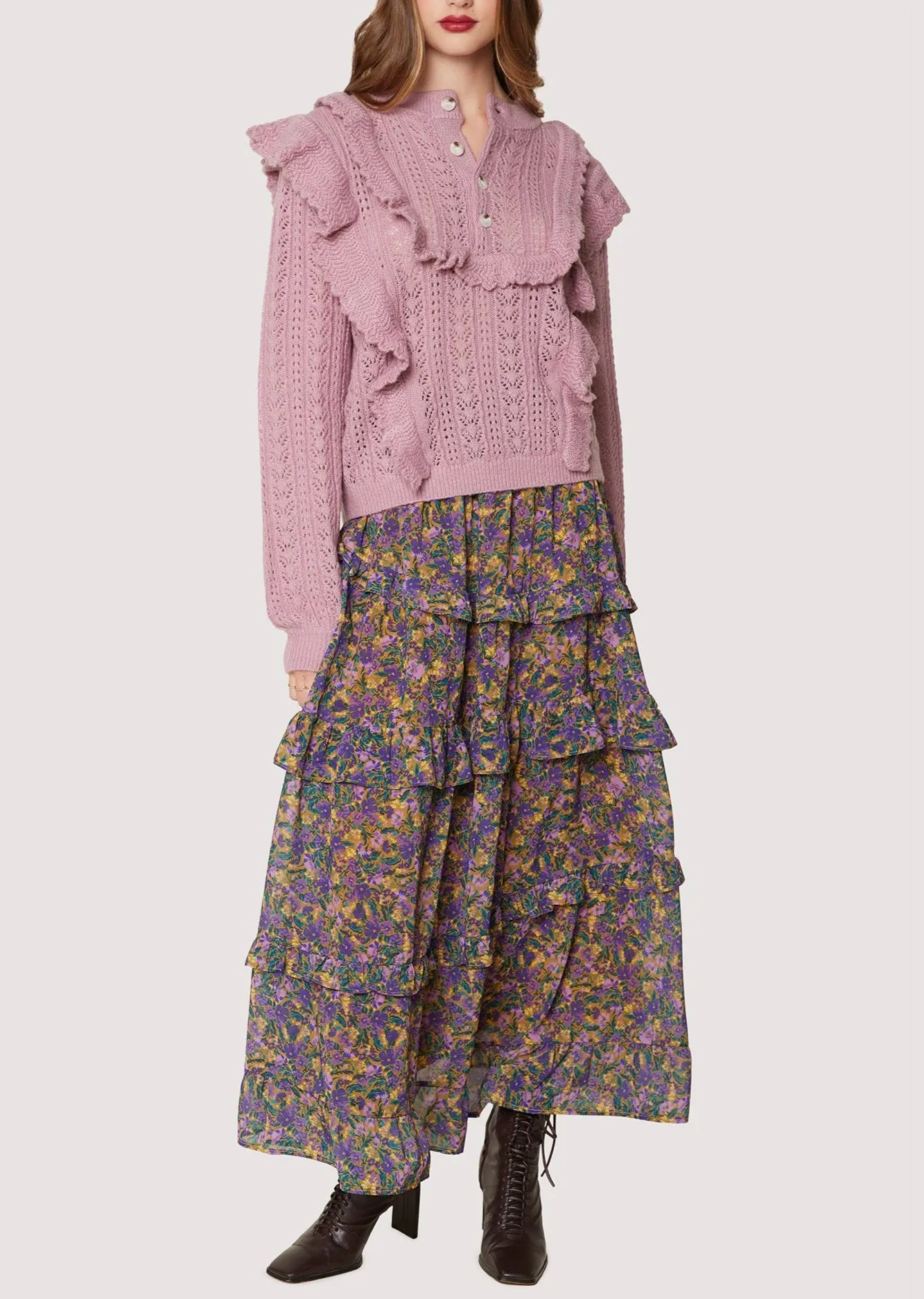 Maddy Ruffle Polo Top