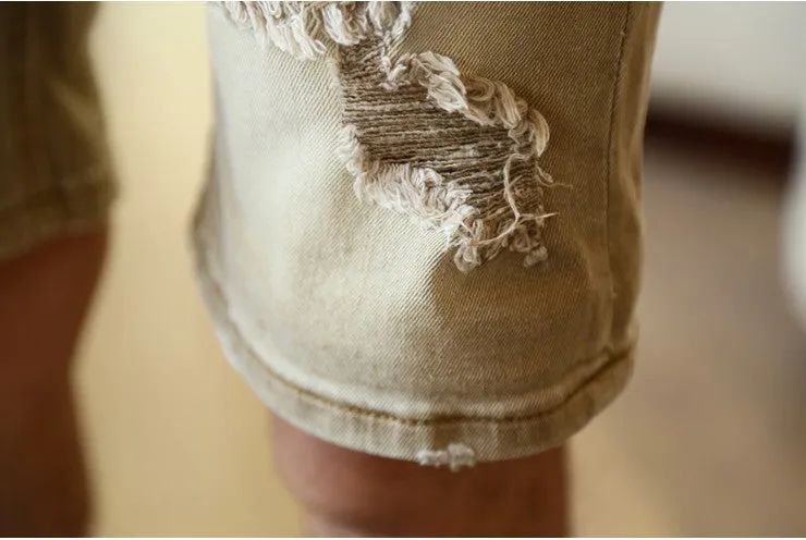 Men's Casual Ripped Jeans Shorts