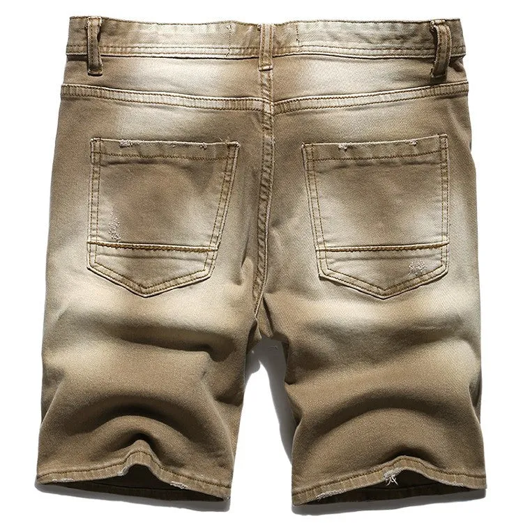 Men's Casual Ripped Jeans Shorts
