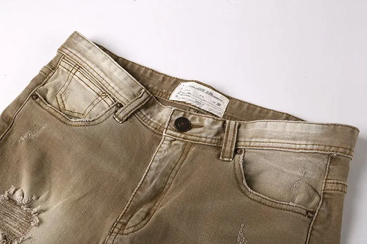 Men's Casual Ripped Jeans Shorts