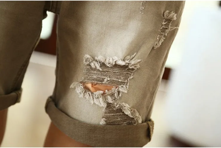 Men's Casual Ripped Jeans Shorts