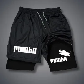 Mens Original High Quality sports Quick 2-In-1 Drying Short Pants Print Casual Shorts Gym Fitness