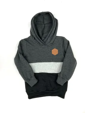 Monochrome Color Block Hoodie