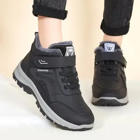 NEW TIEVOSA Winter Boots for Women Winter Thick Bottom Non Slip Round Toe Lace Up Hook Loop Solid Waterproof Sz 6