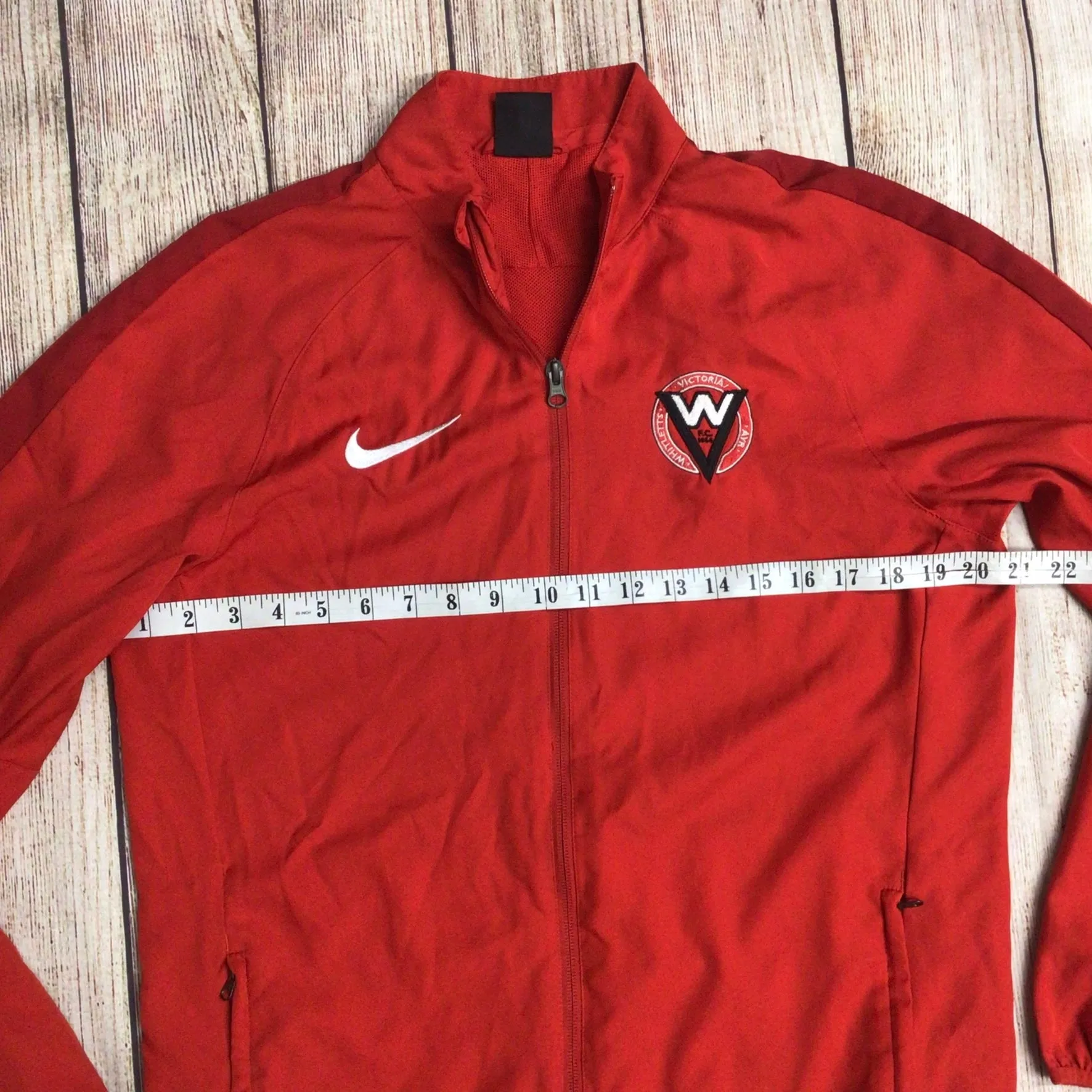 Nike Red Whitletts Victoria Ayr FC Football Club Bomber Jacket Size M
