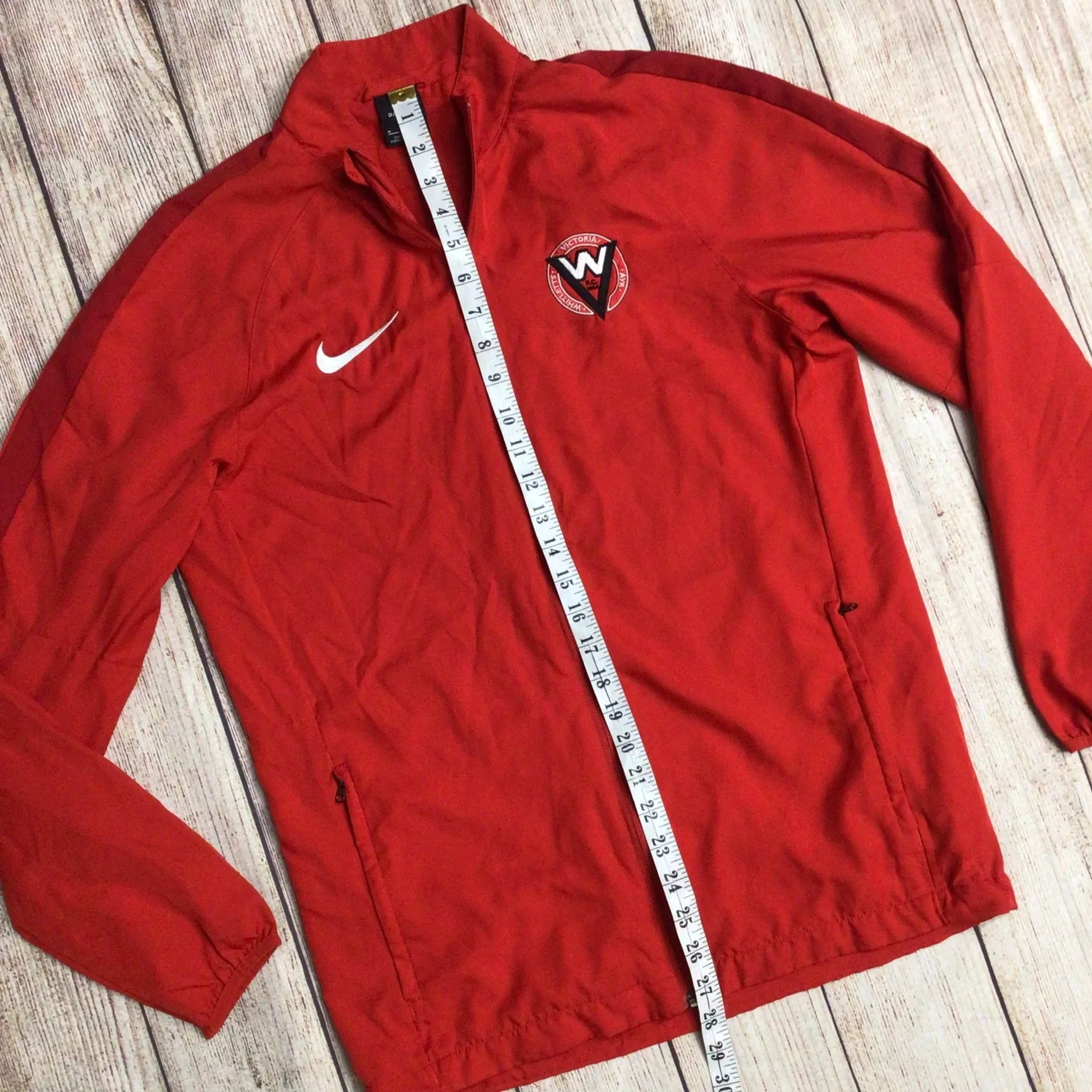 Nike Red Whitletts Victoria Ayr FC Football Club Bomber Jacket Size M