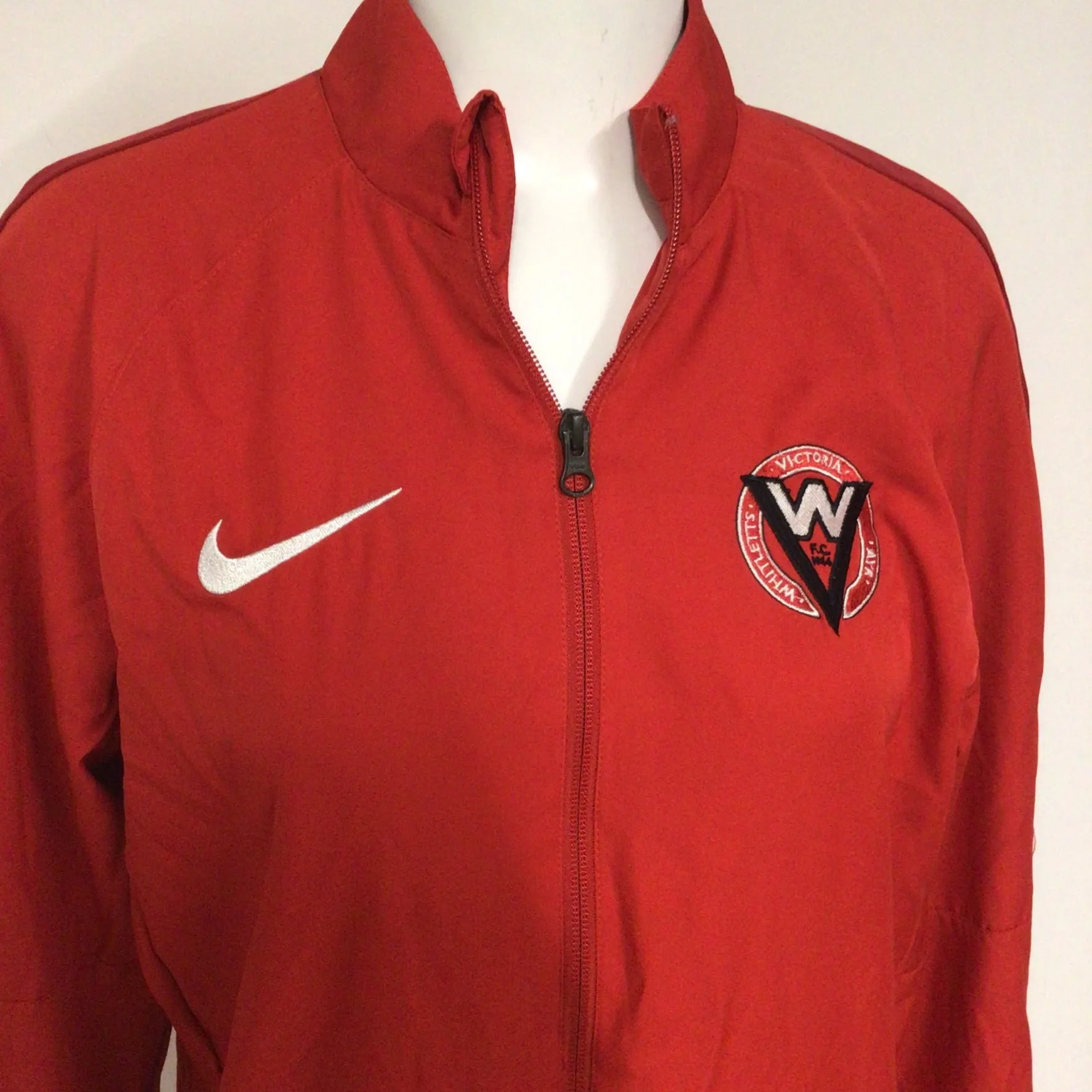 Nike Red Whitletts Victoria Ayr FC Football Club Bomber Jacket Size M