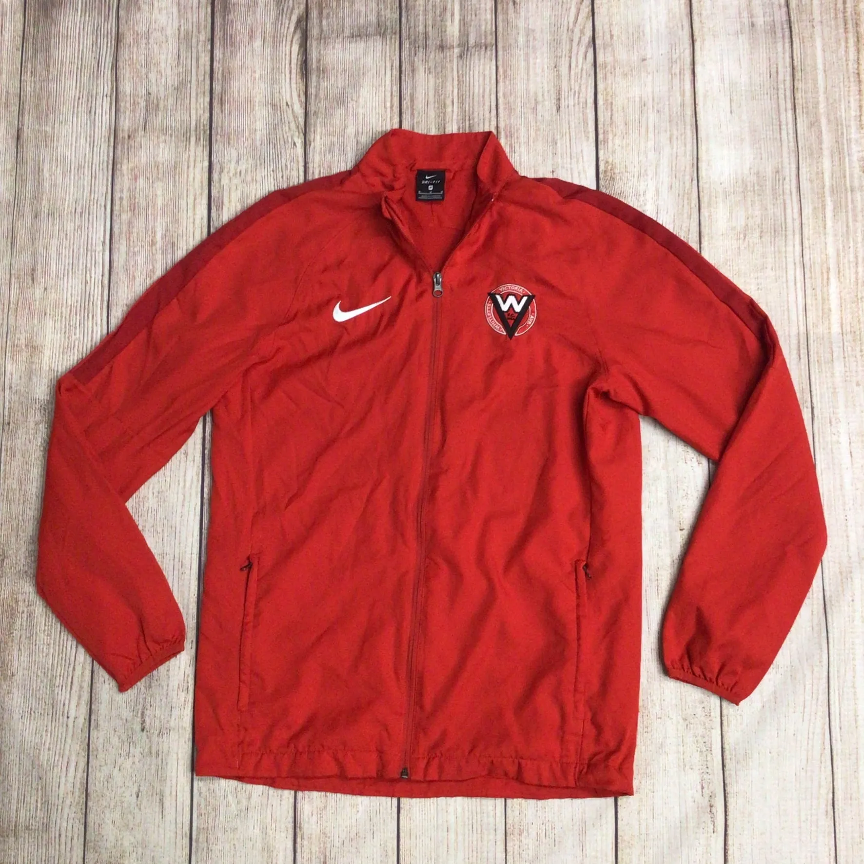 Nike Red Whitletts Victoria Ayr FC Football Club Bomber Jacket Size M