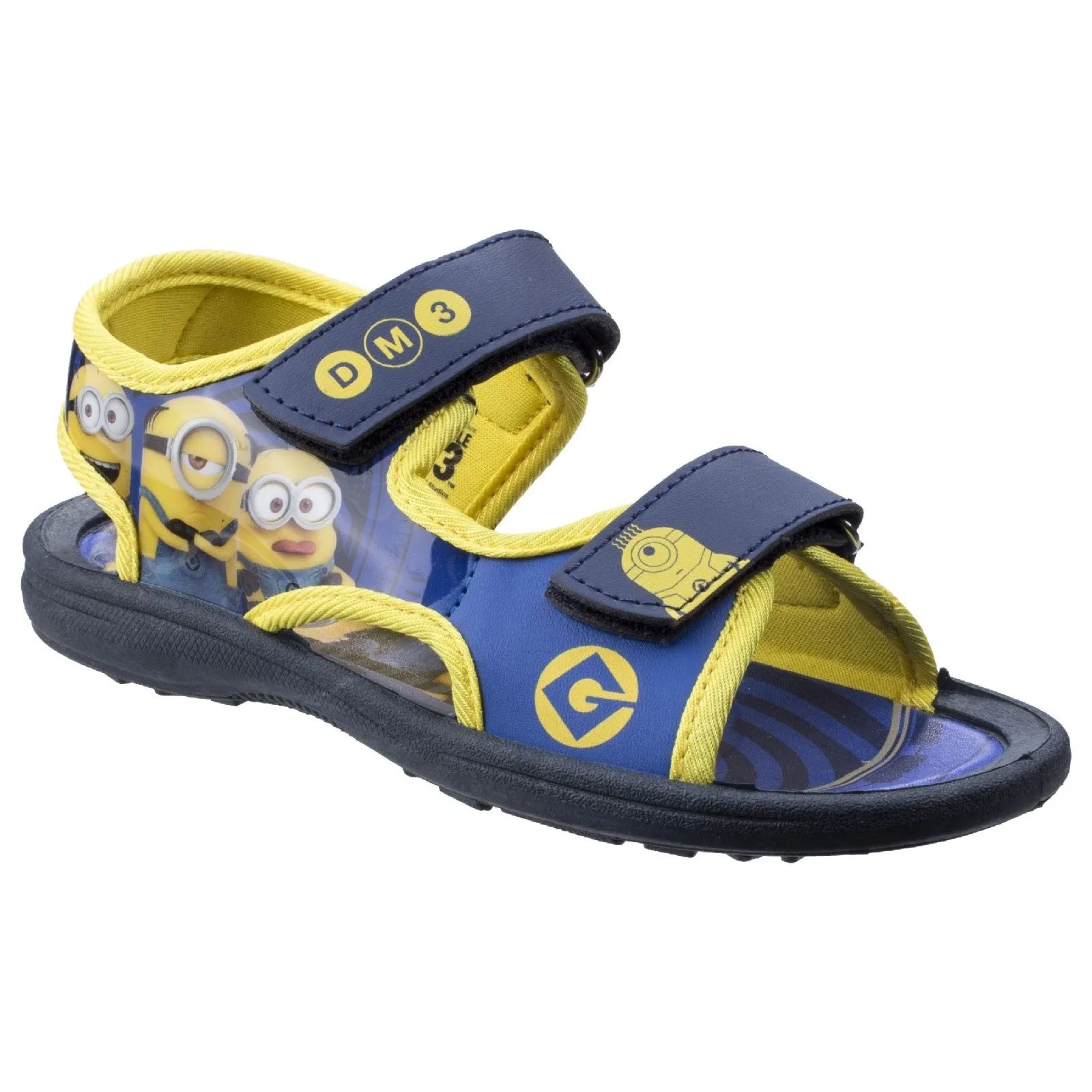 Official Despicable Me 3 Minions Sandals for Kids, Easy Touch-Fastening Straps, Open Toe Design, Lightweight, Sporty Outsole, Ideal for Summer Fun