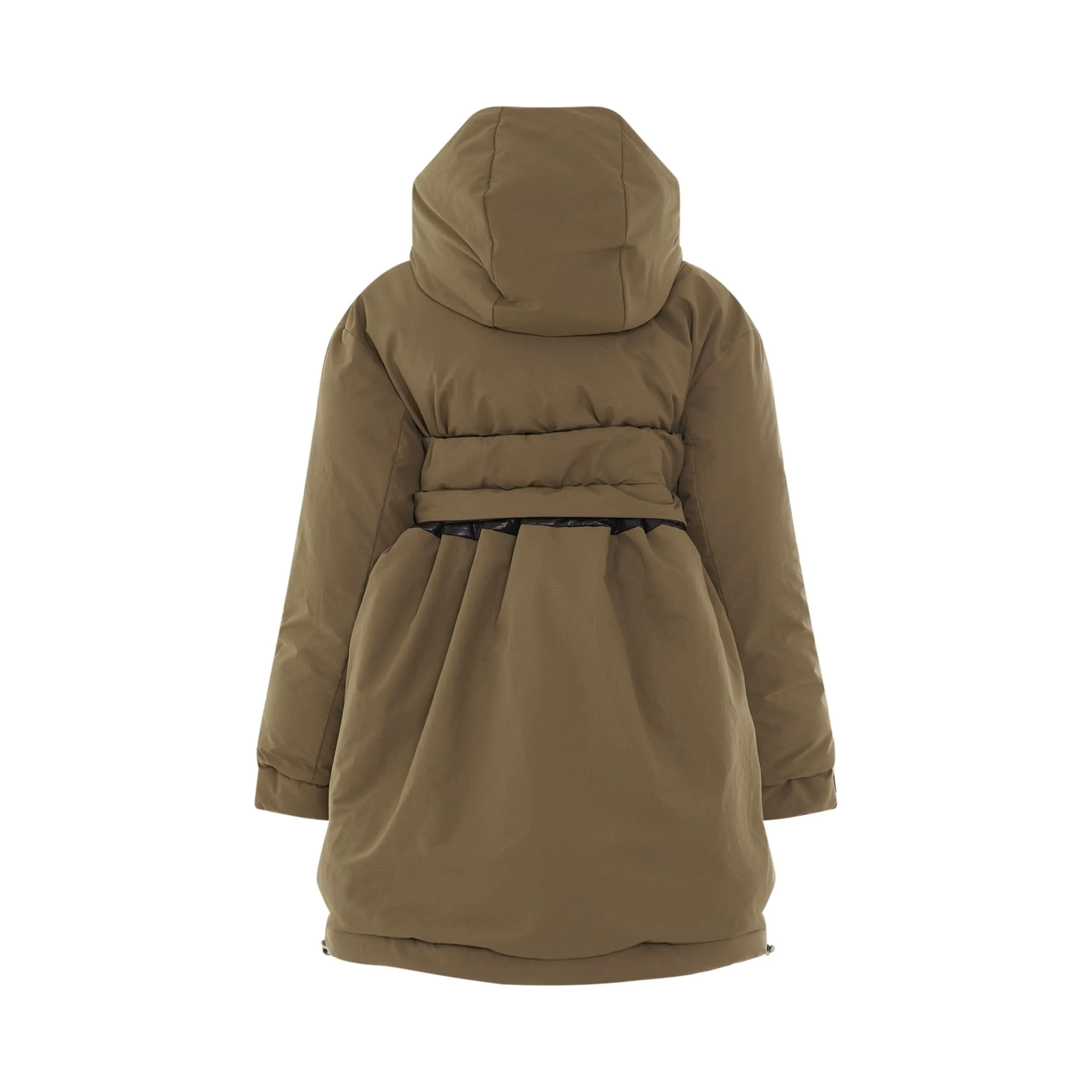 Padded Jacket with Hood in Beige