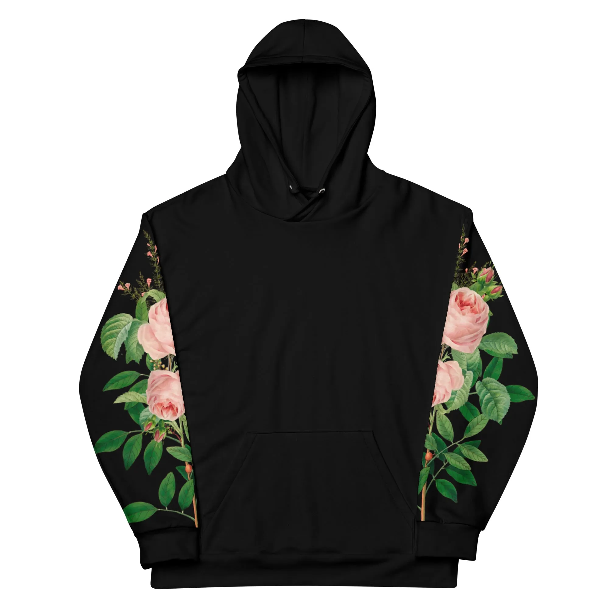 Pink Rose Sleeves Hoodie