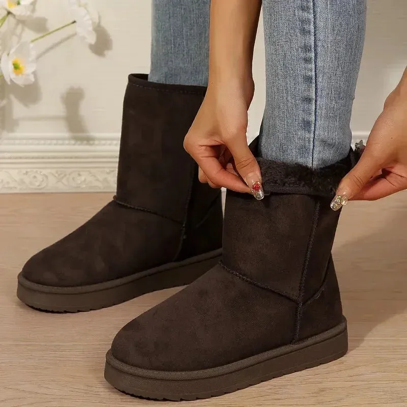 Plush Thickening Fashion Solid Comfortable Casual Large Size Snow Boot