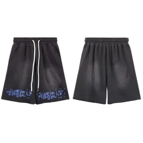 Purple Brand Shorts Letter Print Casual Shorts