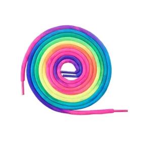 Rainbow thick round shoelaces Colorful Fashion for Sneakers