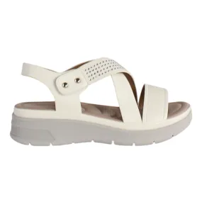 Redz Ladies Low Wedge Sandals - 161-16A - White