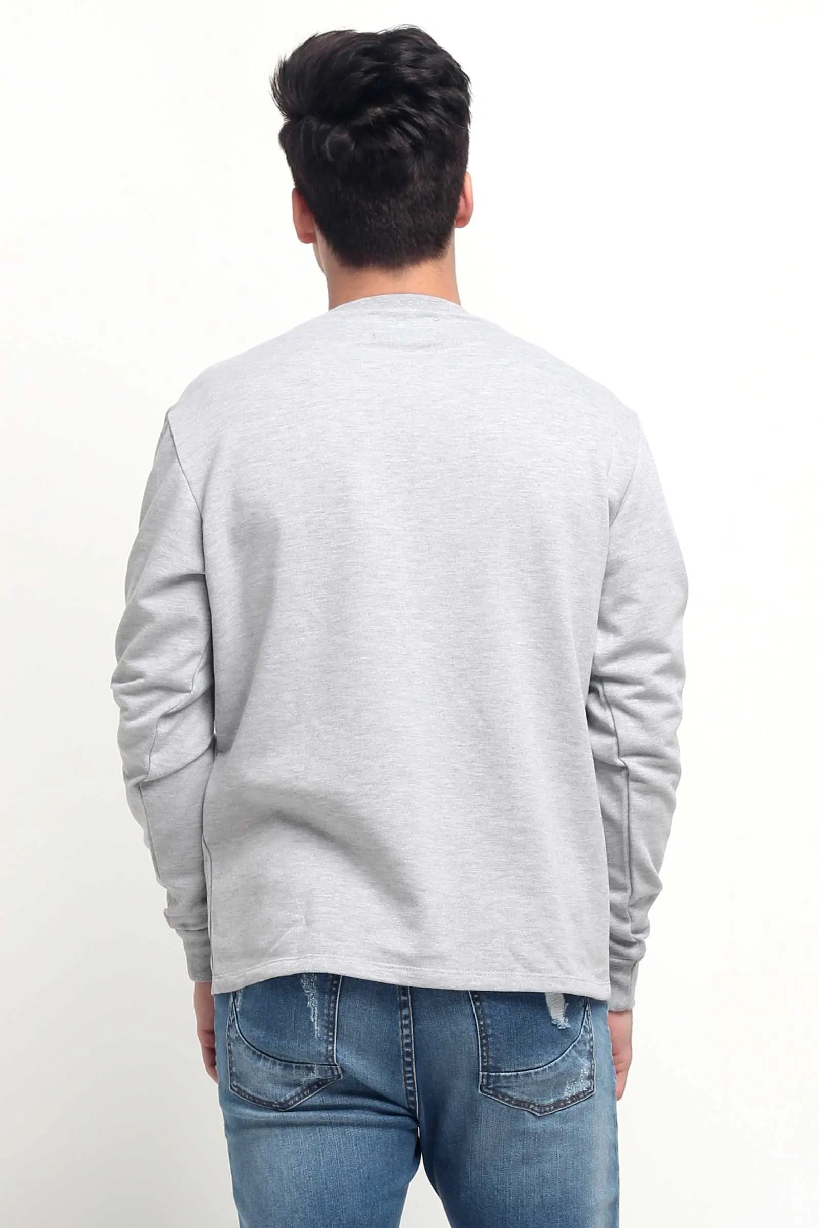Relaxed Fit Pullover With Print & Embroidery
