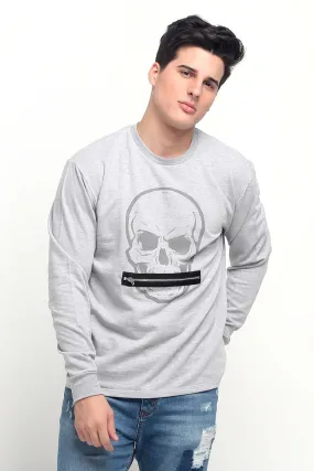 Relaxed Fit Pullover With Print & Embroidery