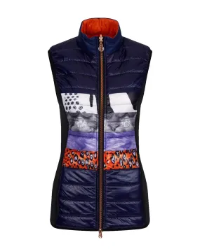 Reversible Graphic Padded Zip Vest