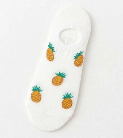 SF16 White Pineapple Low Cut Socks