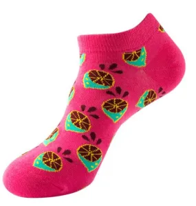 SF365 Hot Pink Lime Low Cut Socks