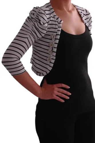 Slick Striped Military Cardigan