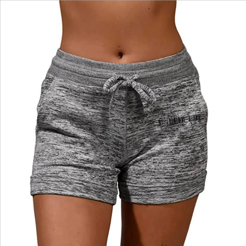 Summer Women's Shorts Printing Elastic High Waist Casual Sport Fitness Running Oversize Female Sweatpants for Active Comfort