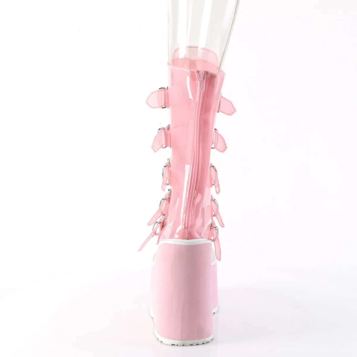 SWING-230C DemoniaCult Baby Pink Sexy Women's Mid-Calf & Knee High Boots (Alternative Footwear)
