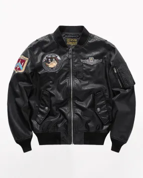 Techwear PU Bomber Jacket