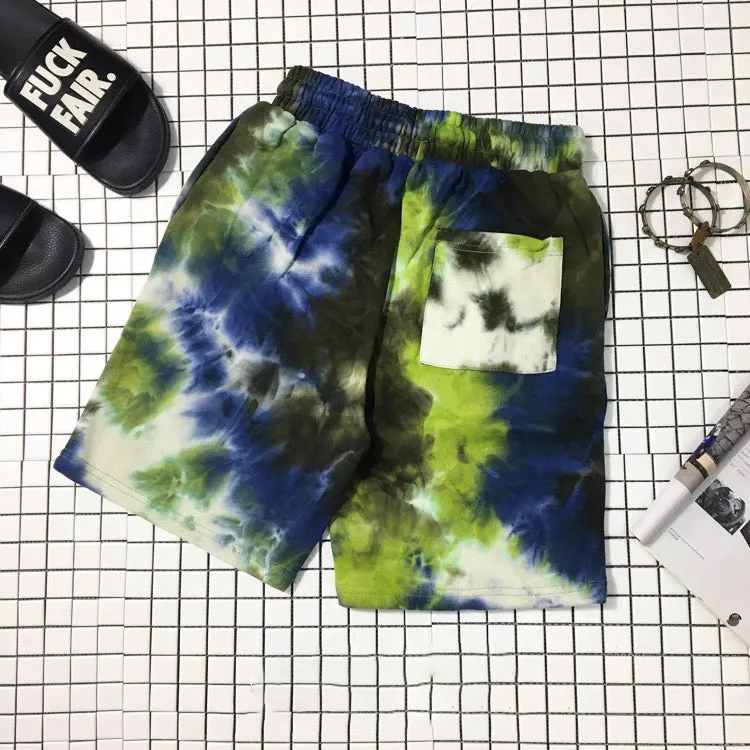 Tie-dye fashion print casual shorts