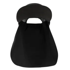 Trail Running Flexible Desert Cap - Black