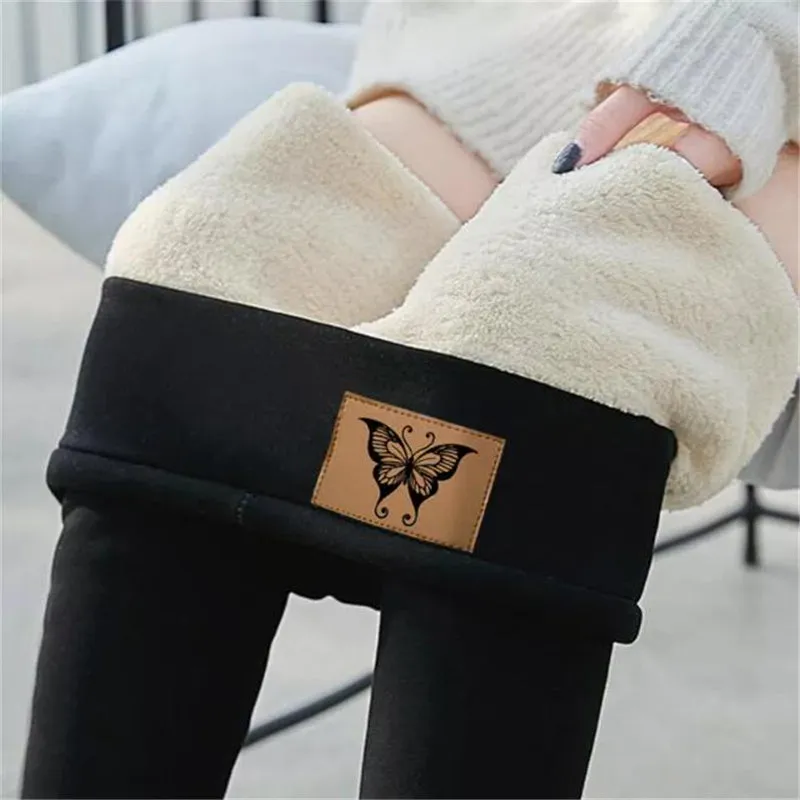 Wjczt Winter Women Leggings Hight Waist Leggings Velvet Warm Pants Women Solid Color Legging Comfortable Keep Warm Stretchy Legging