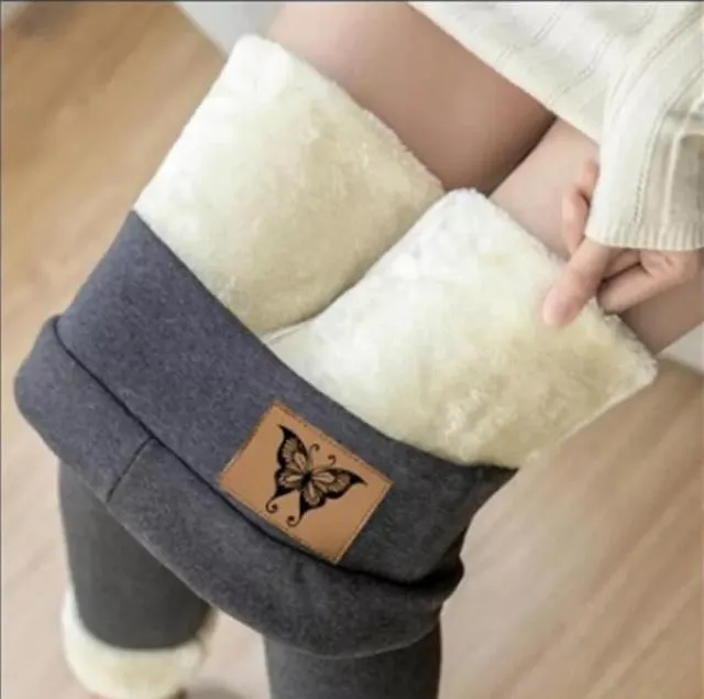 Wjczt Winter Women Leggings Hight Waist Leggings Velvet Warm Pants Women Solid Color Legging Comfortable Keep Warm Stretchy Legging
