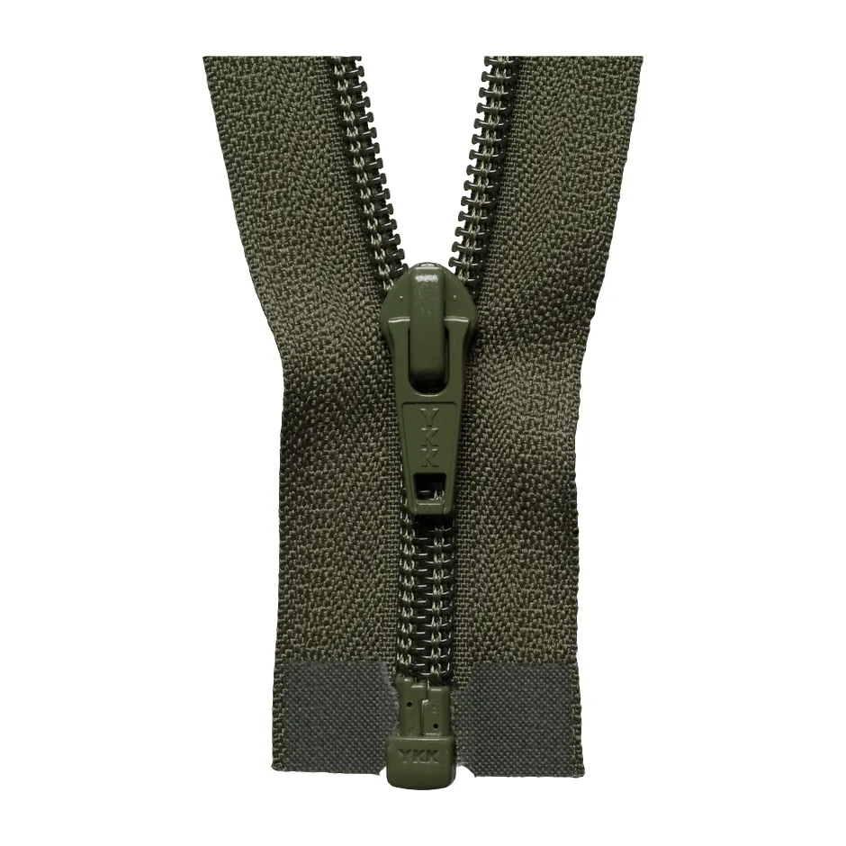 YKK Open End Zip - Medium Nylon | Colour 566 Khaki