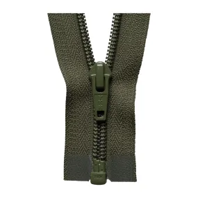 YKK Open End Zip - Medium Nylon | Colour 566 Khaki